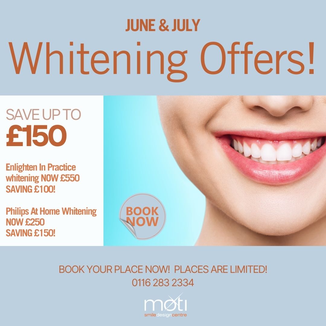Teeth Whitening Offers Available During June & July!